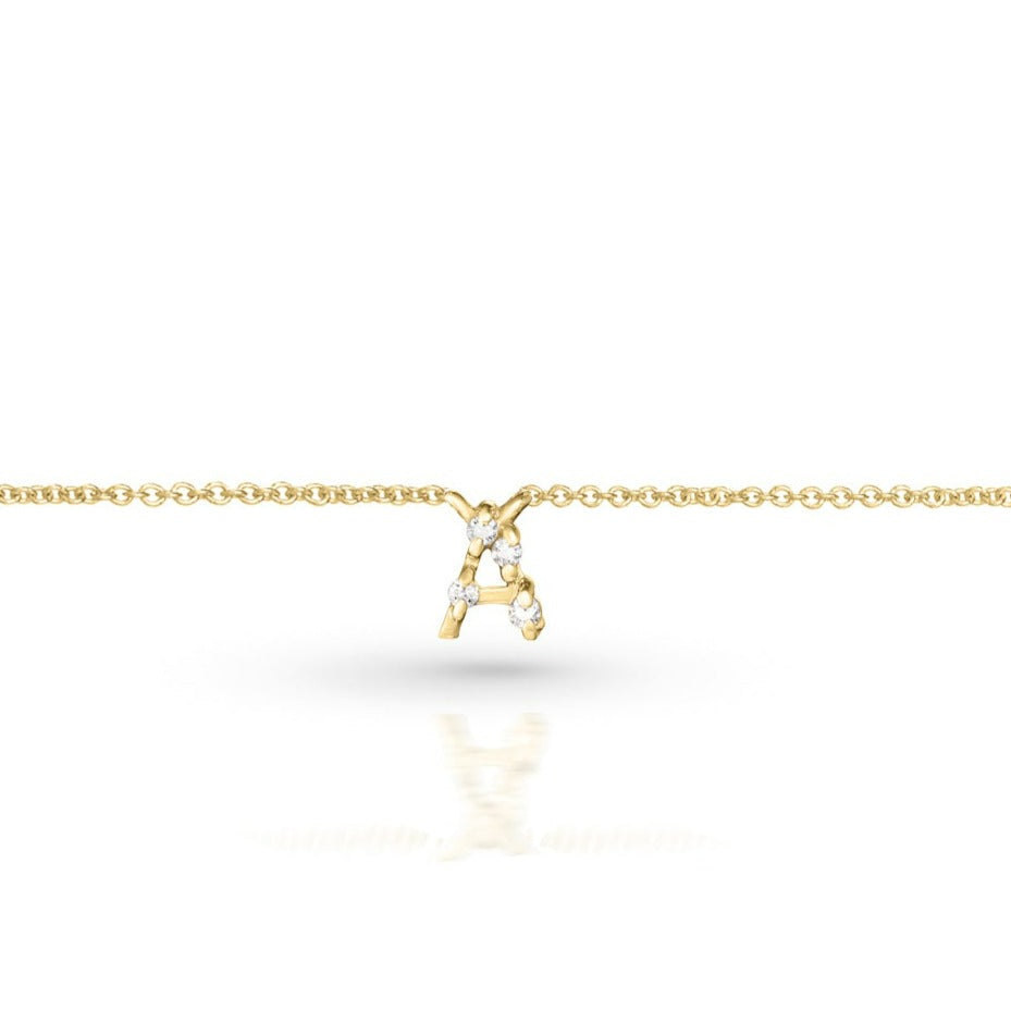 Diamond Letter Bracelet II | white diamond