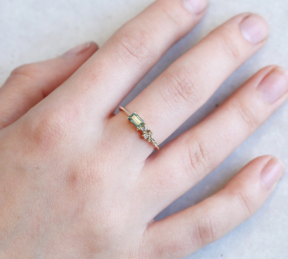 Efina ring | green sapphire
