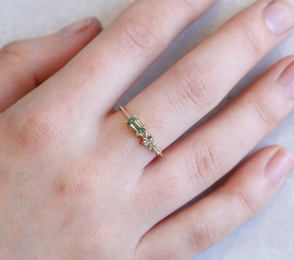 Efina ring | green sapphire