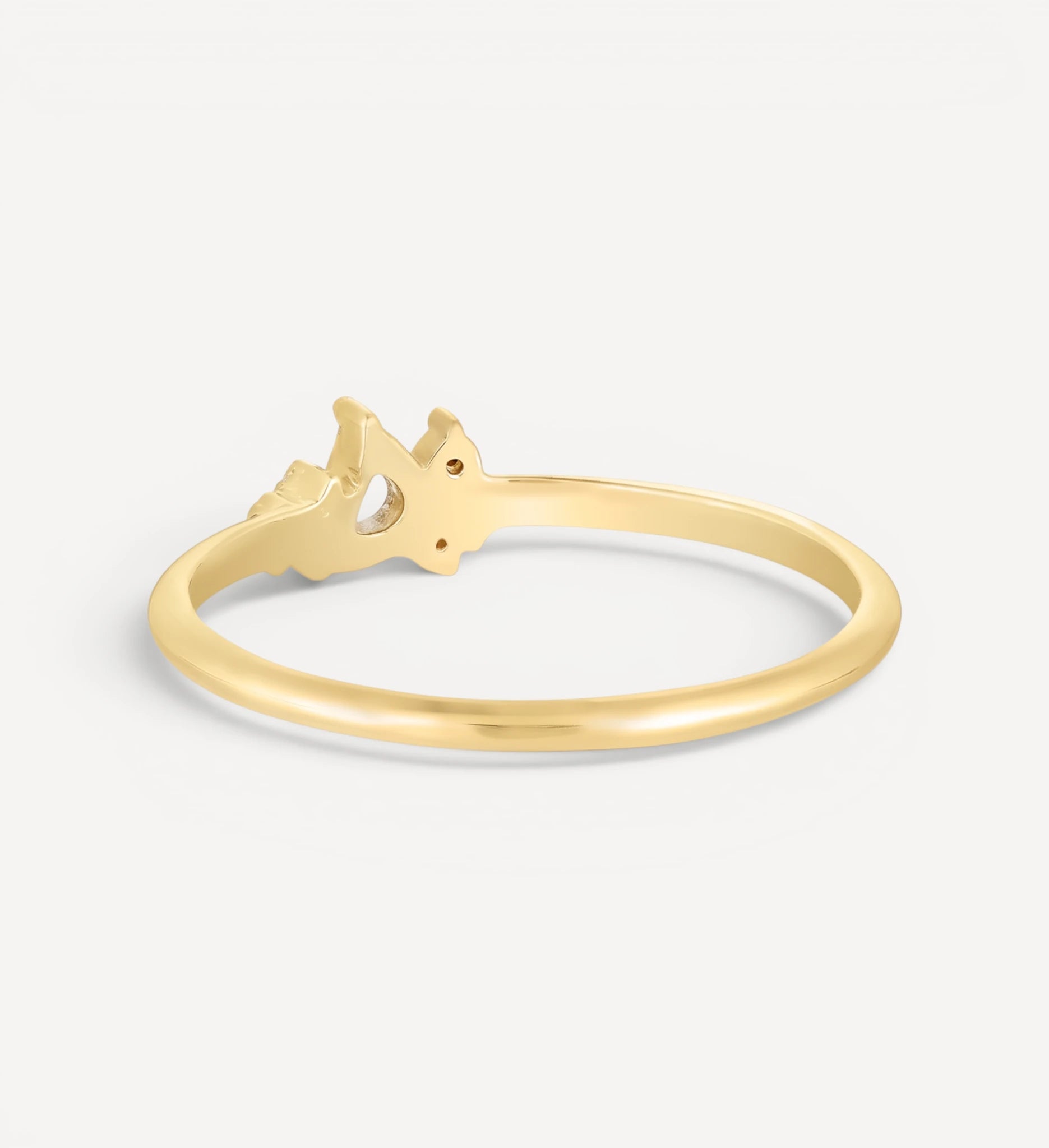 Crescent Moon Ring | white diamonds
