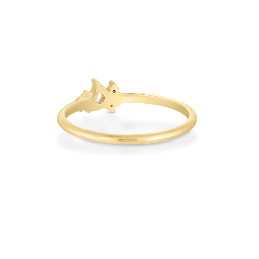 Crescent Moon Ring II | white diamonds