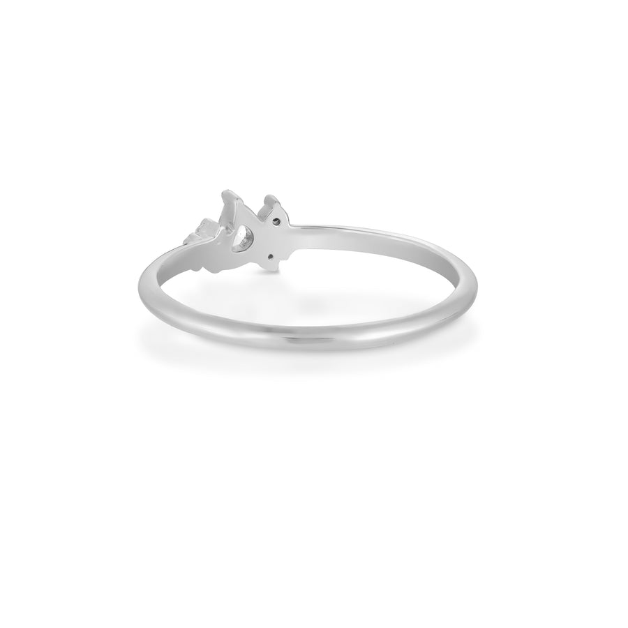 Crescent Moon Ring | white diamonds