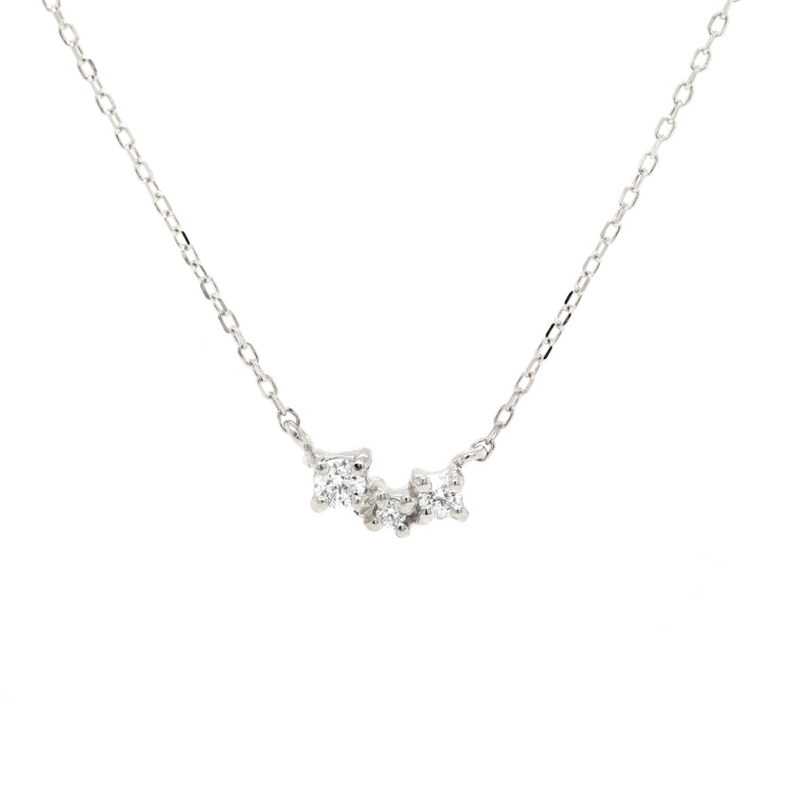 Diamond Cluster Necklace | white diamond