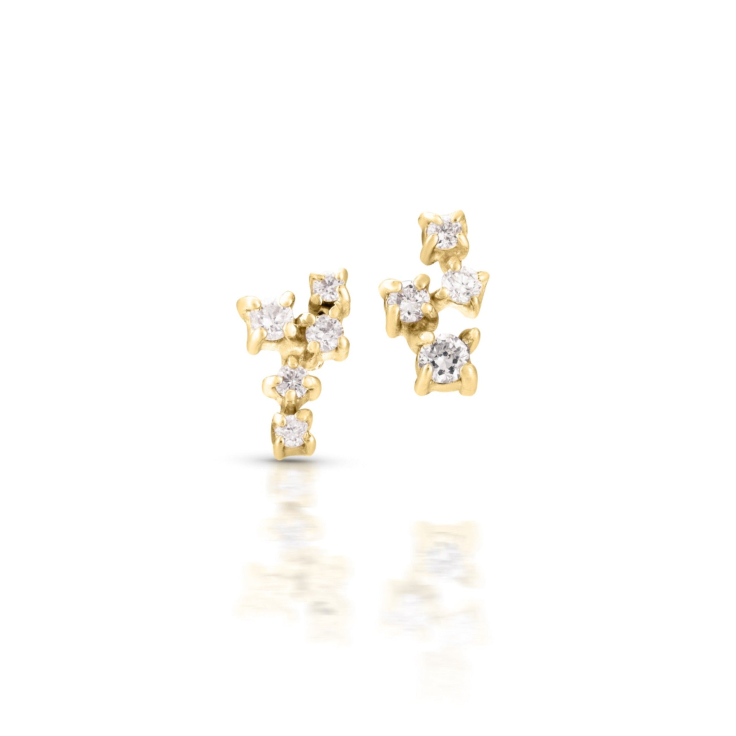 Estrella studs II | white diamonds