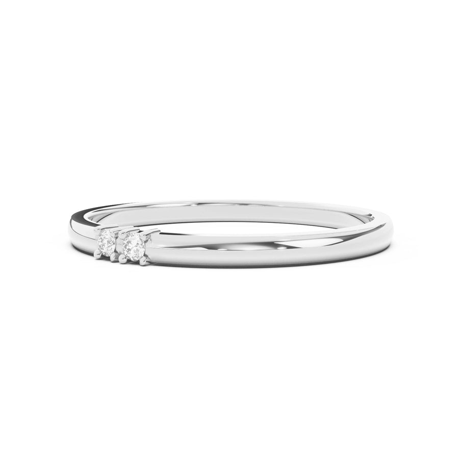 Engraved Morse Code Ring | Two Birthstone