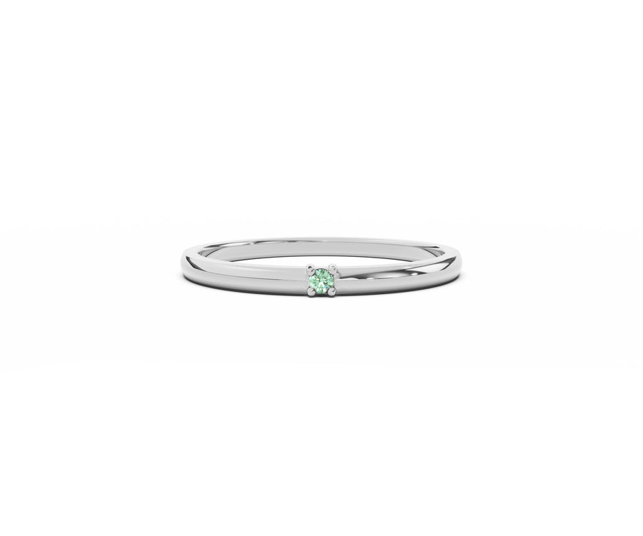 Engraved Morse Code Ring | One Birthstone