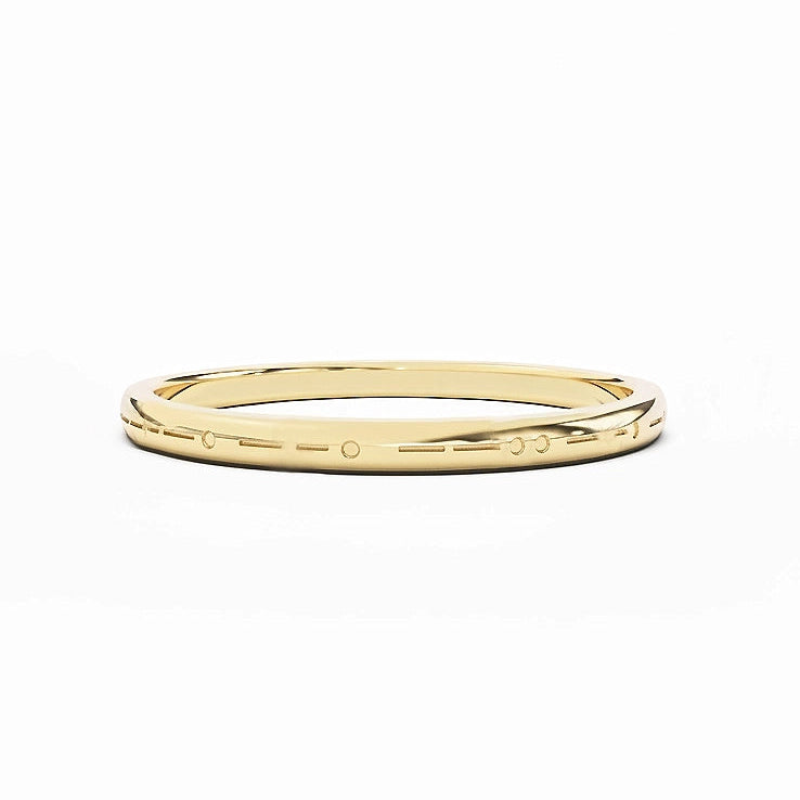 Engraved Morse Code Ring II | Plain