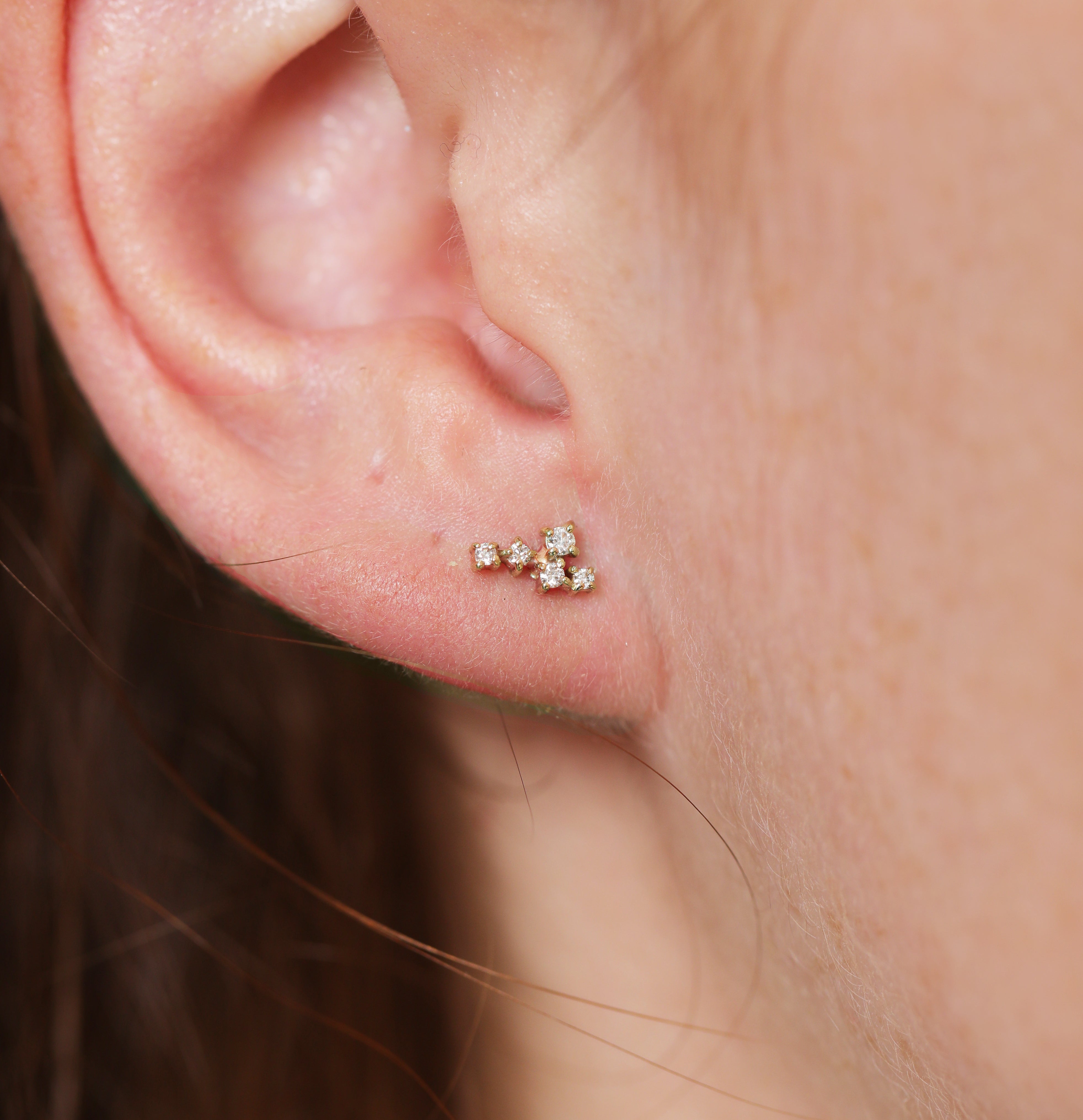 Estrella studs II | white diamonds