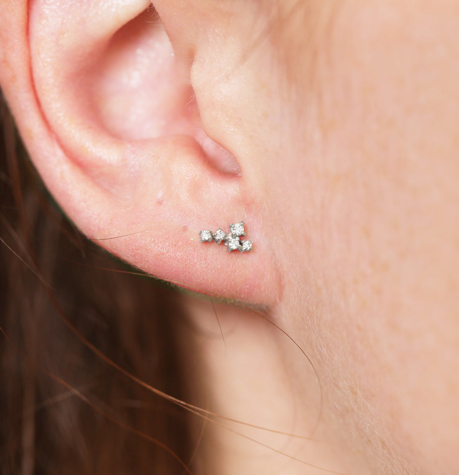 Estrella studs | white diamonds