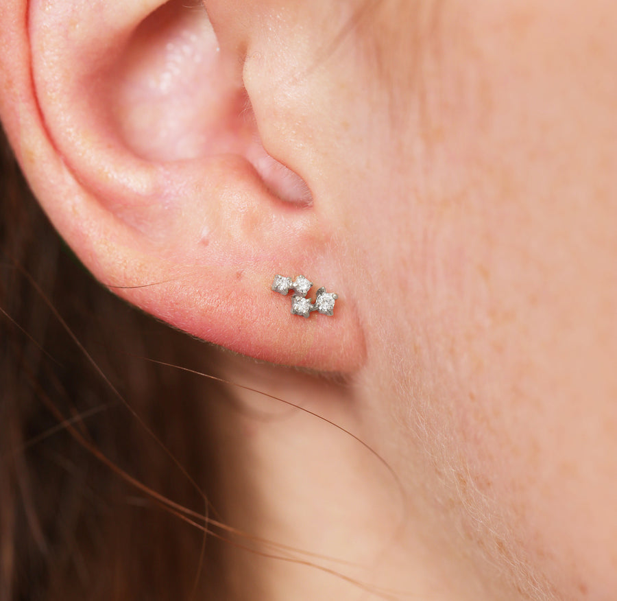 Estrella studs | white diamonds