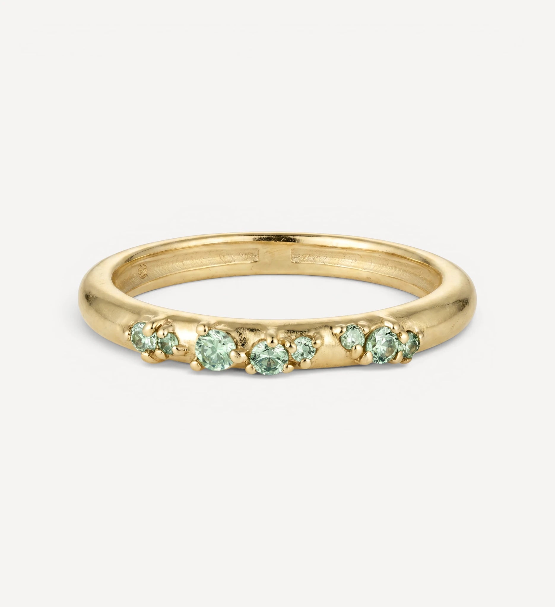 Fleur Ring II | green diamonds