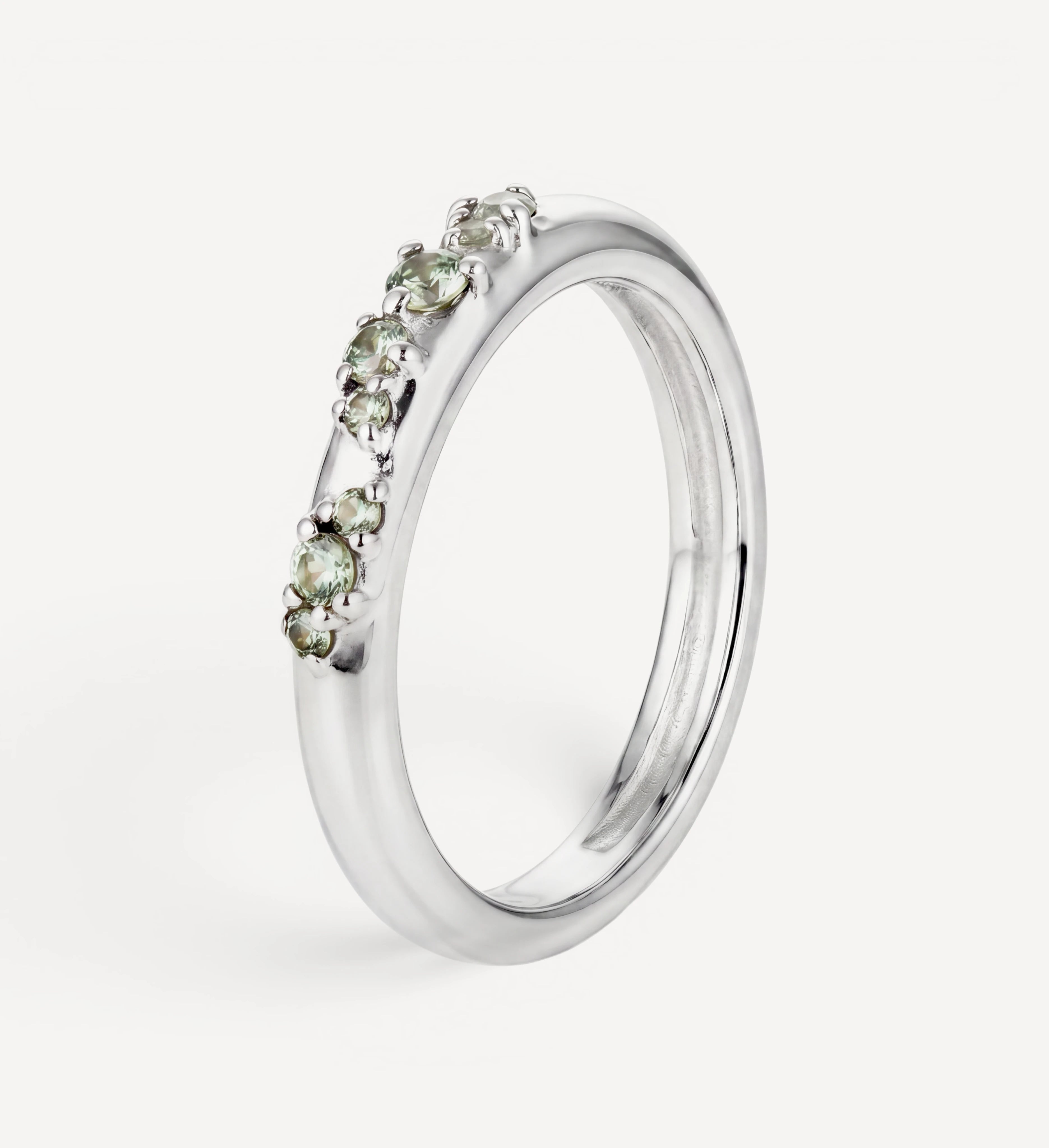 Fleur Ring | green diamonds