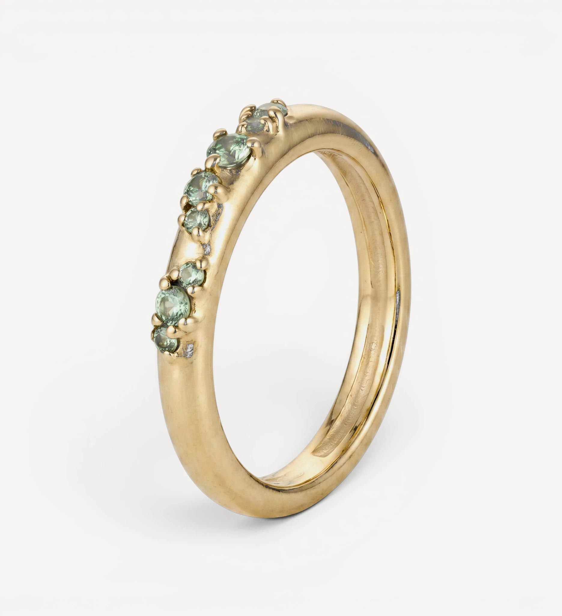 Fleur Ring | green diamonds
