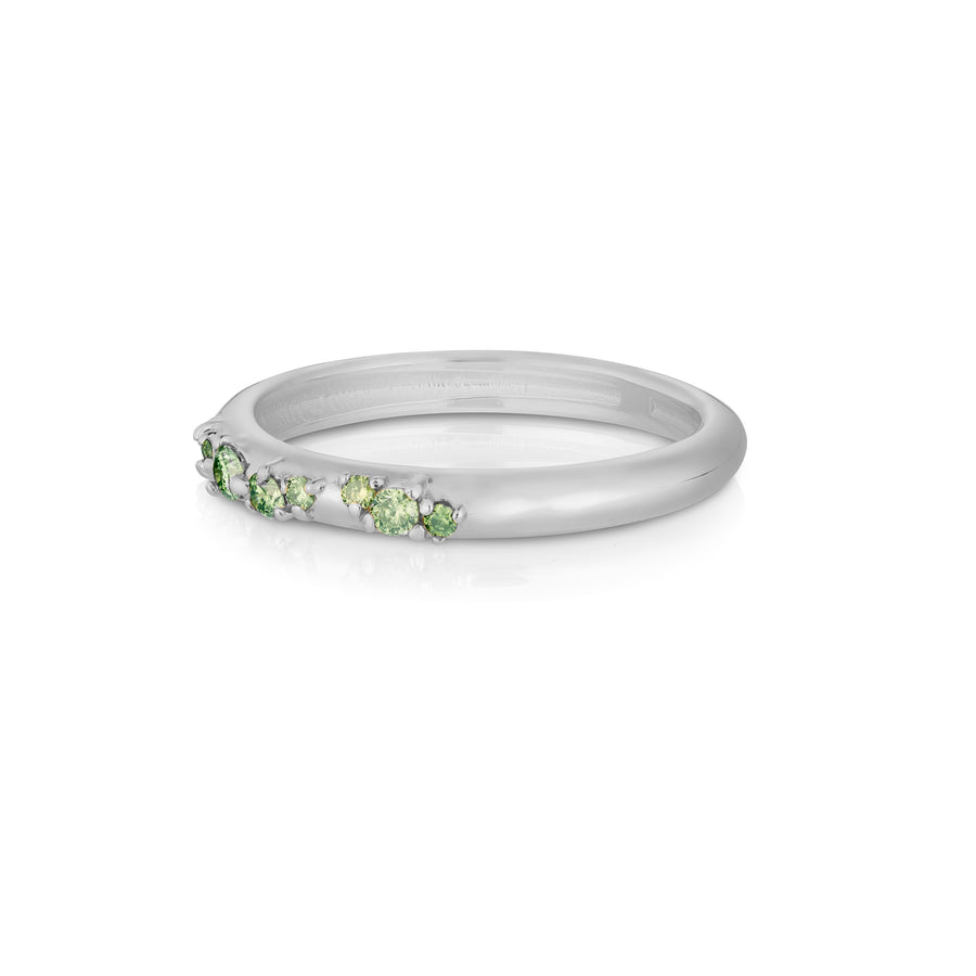 Fleur Ring | green diamonds