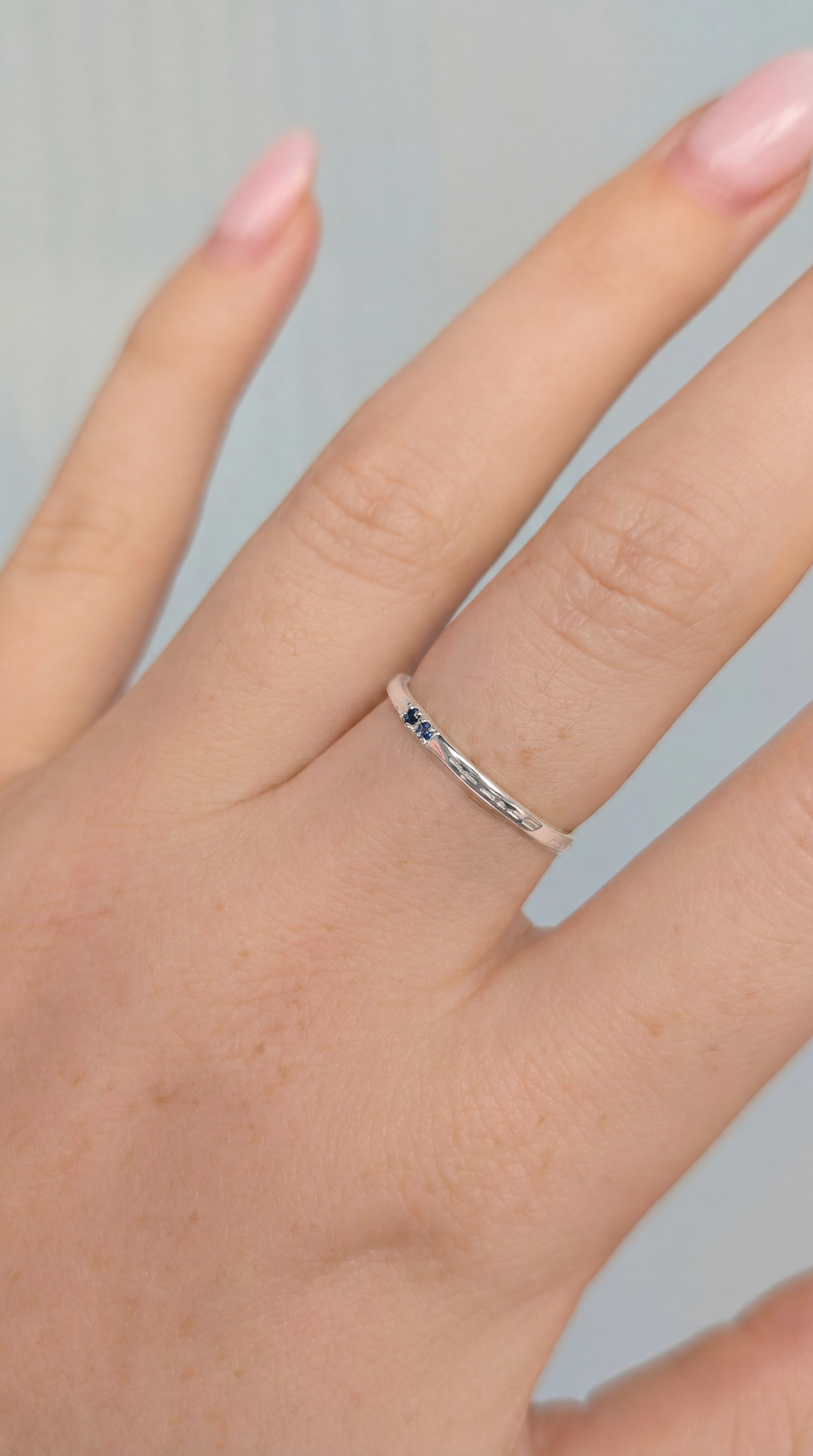 Engraved Morse Code Ring | Two Birthstone