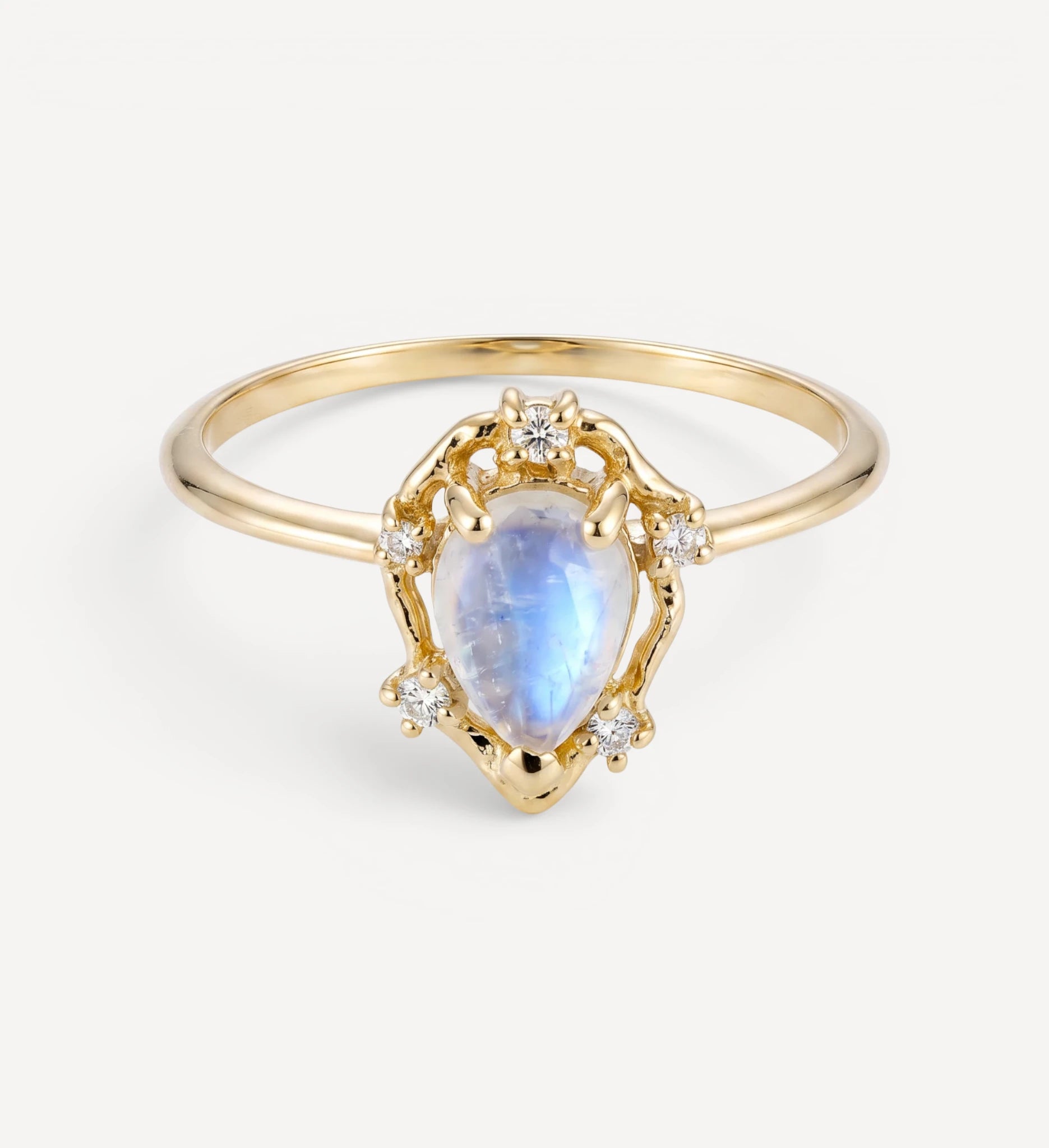 Peone | moonstone & diamonds