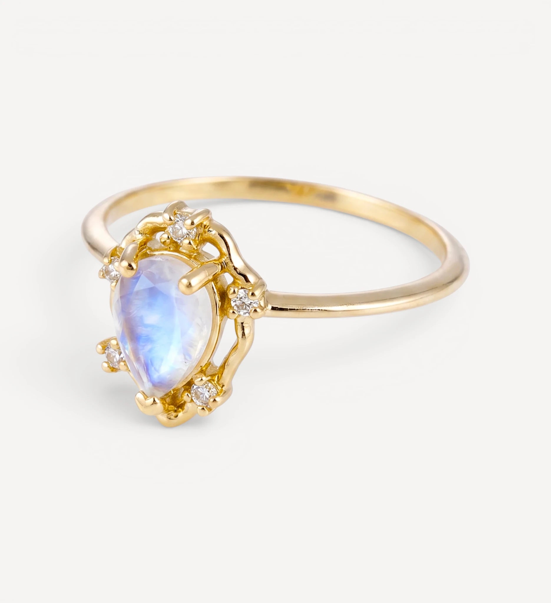 Peone | moonstone & diamonds