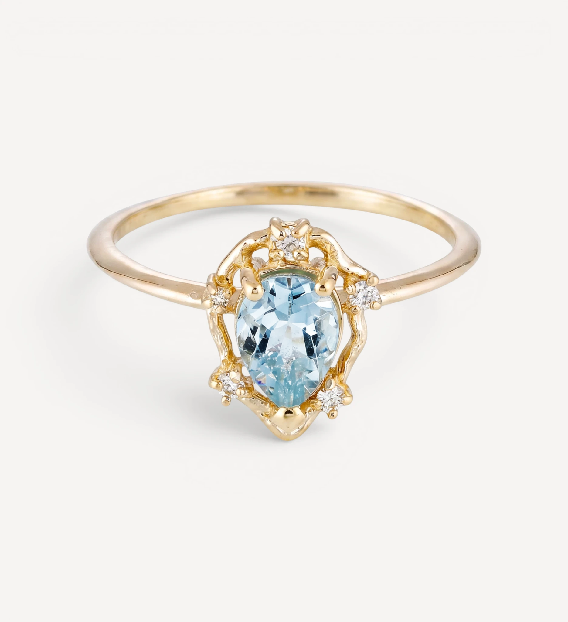 Peone | aquamarine & diamonds