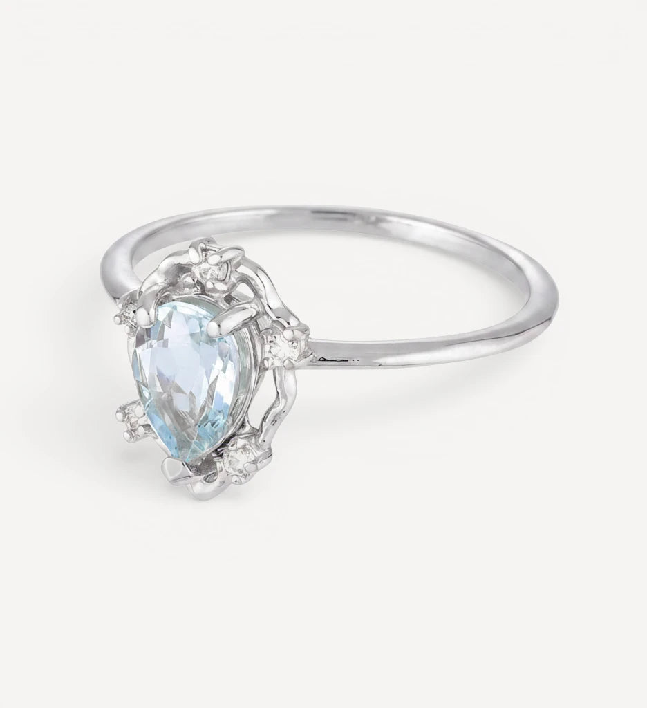 Peone | aquamarine & diamonds