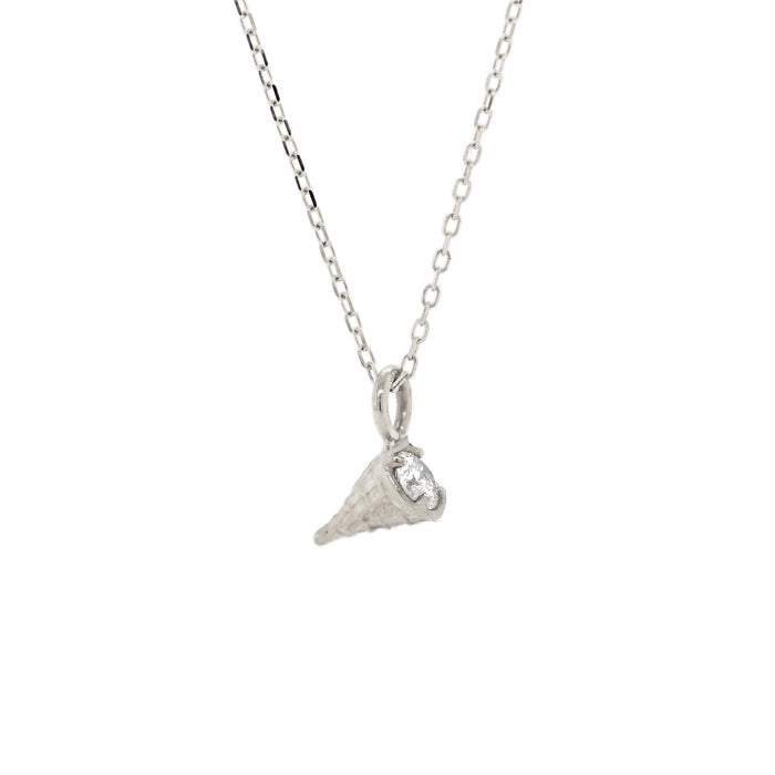 Ice cream charm necklace | diamond