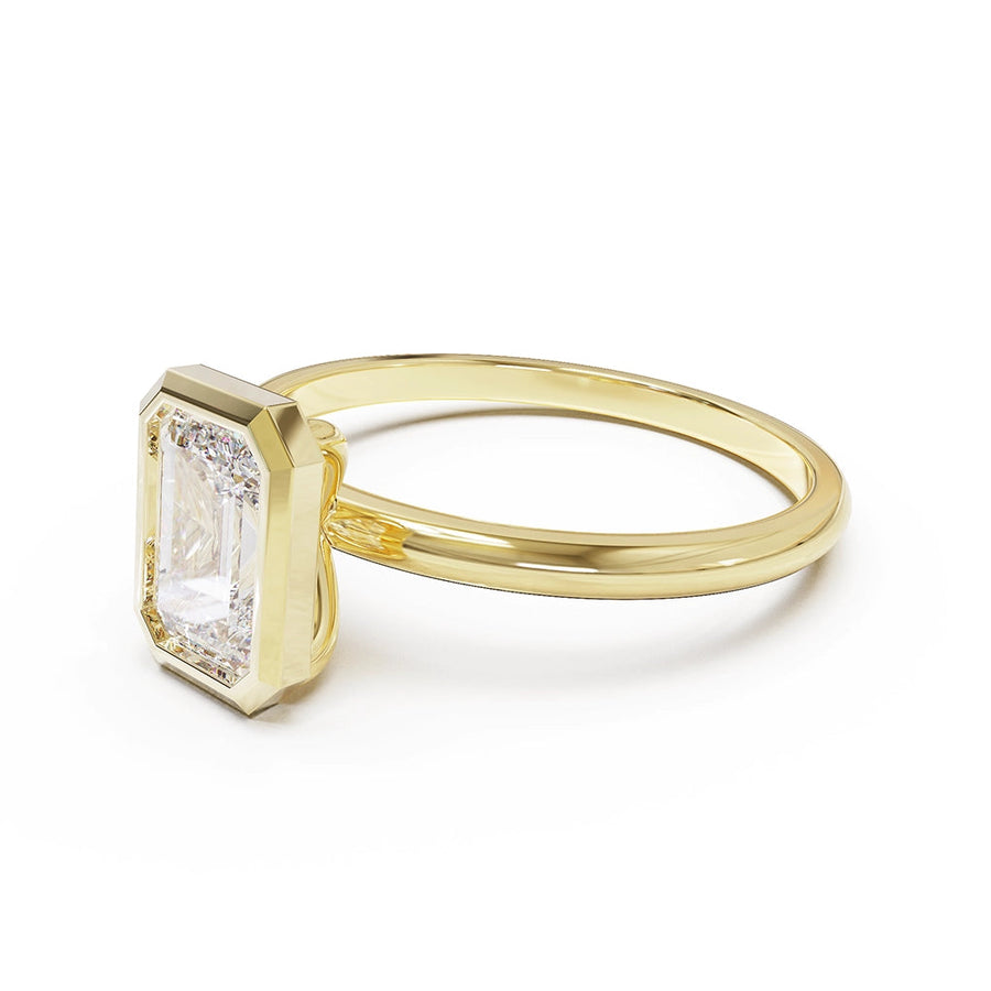 Iris Solitaire | emerald diamond