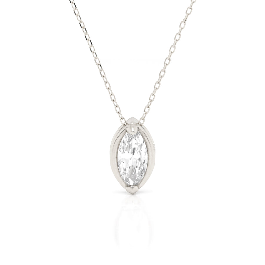 Marquise Slider Necklace | Large Diamond