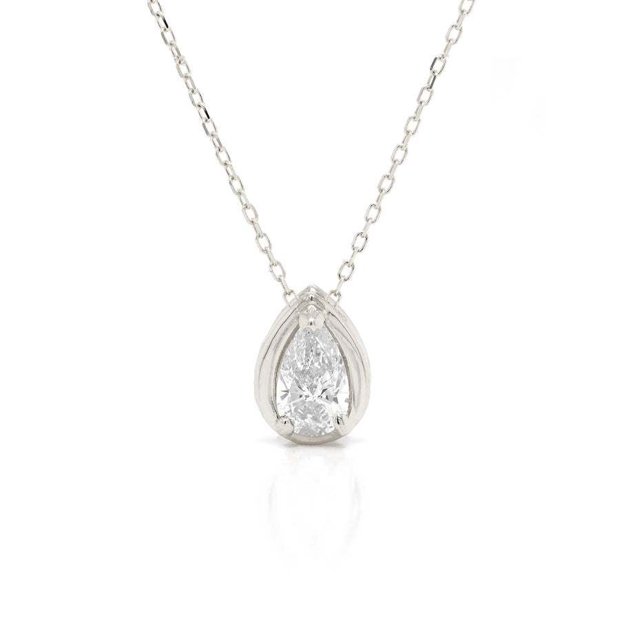 Pear Slider Necklace | Large Diamond