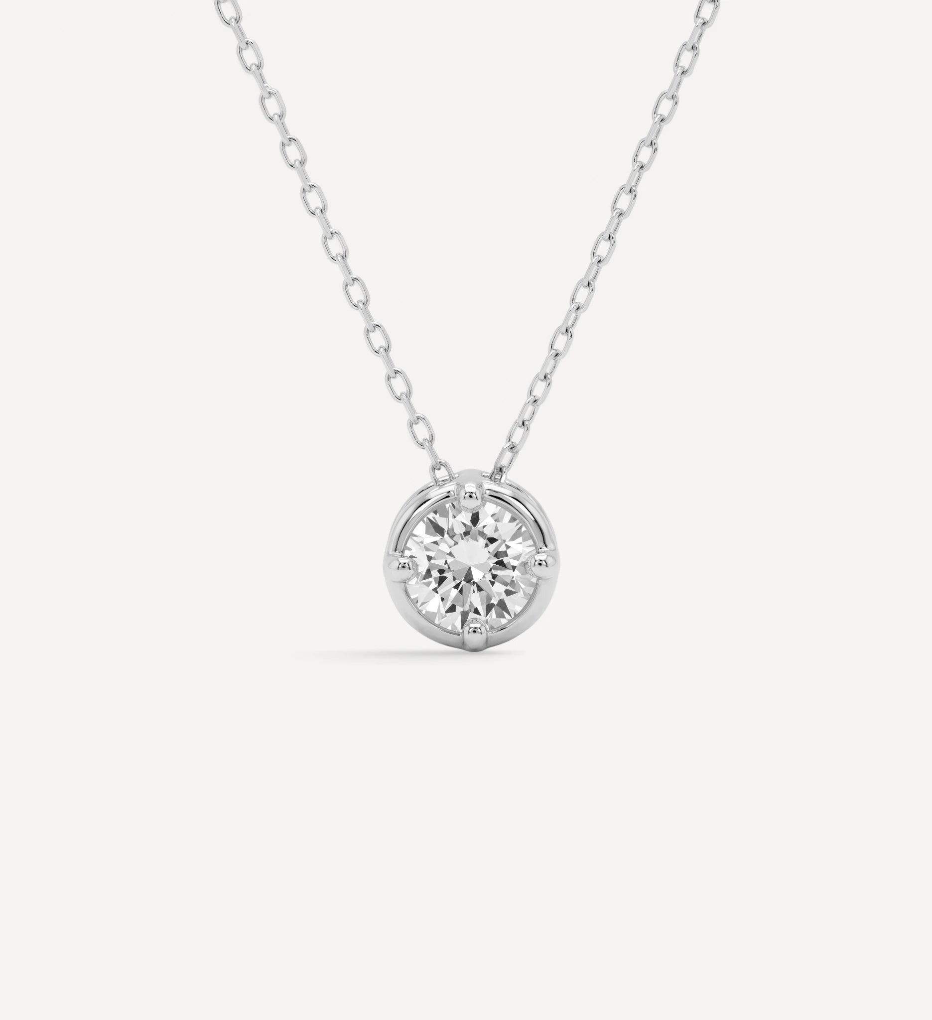 Round Slider Necklace | Large Diamond