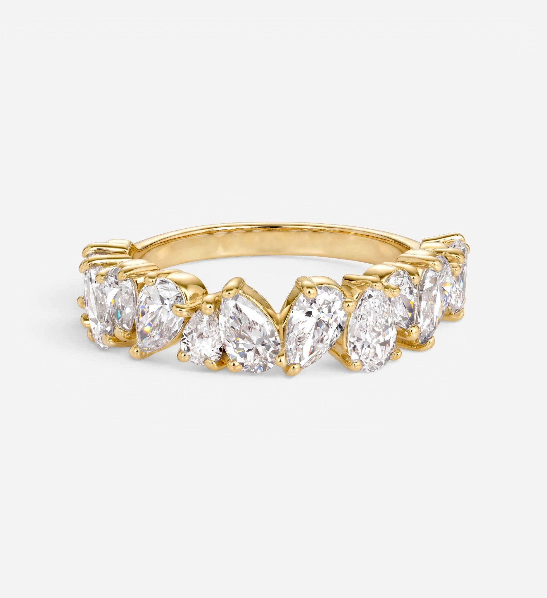 Pear Cluster Eternity ring | diamond