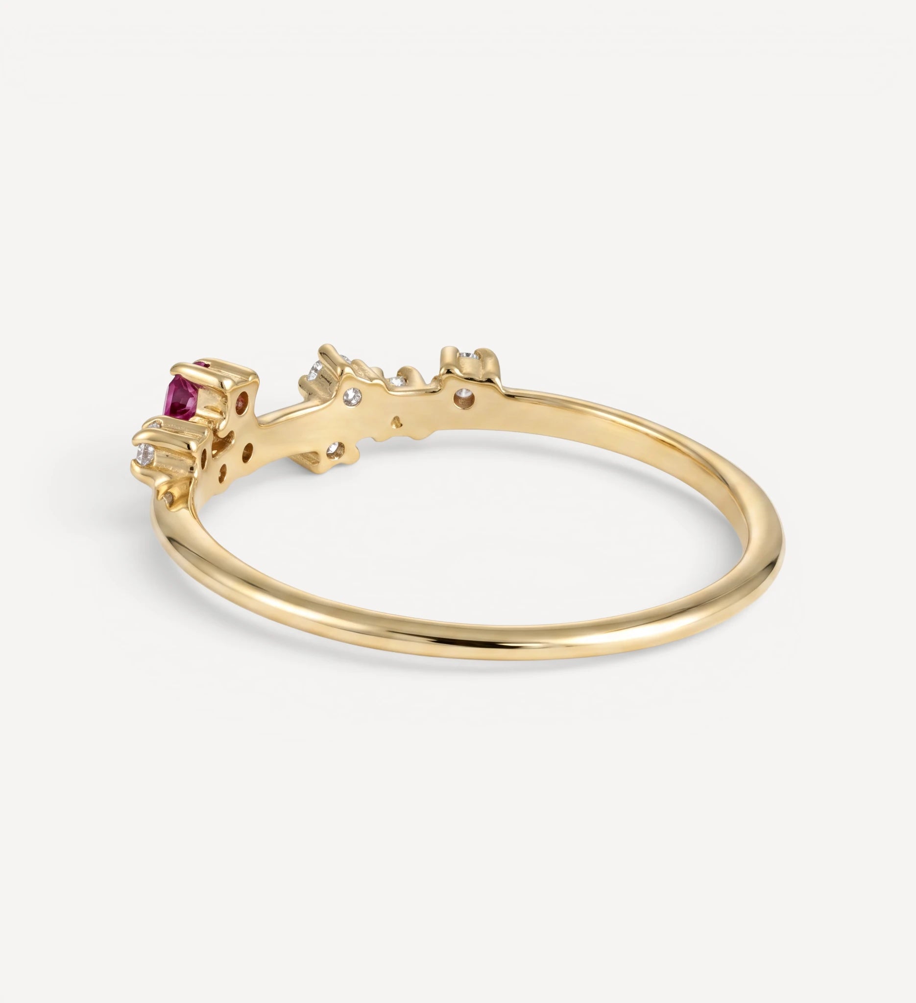 Ayla ring | rubies & champagne diamonds