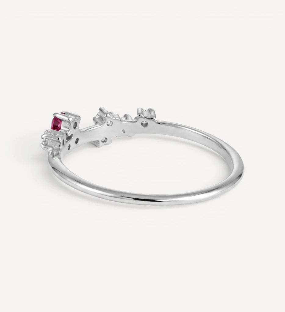 Ayla ring | rubies & champagne diamonds