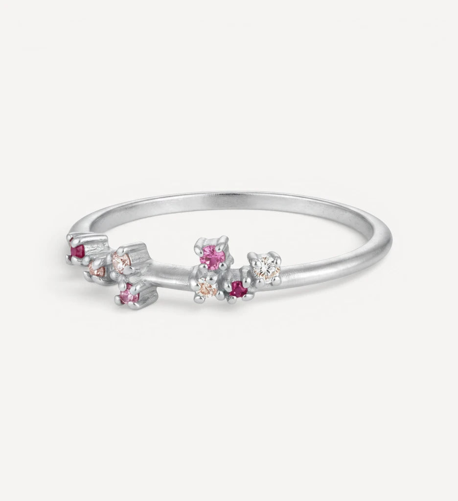 Ayla ring | rubies & champagne diamonds