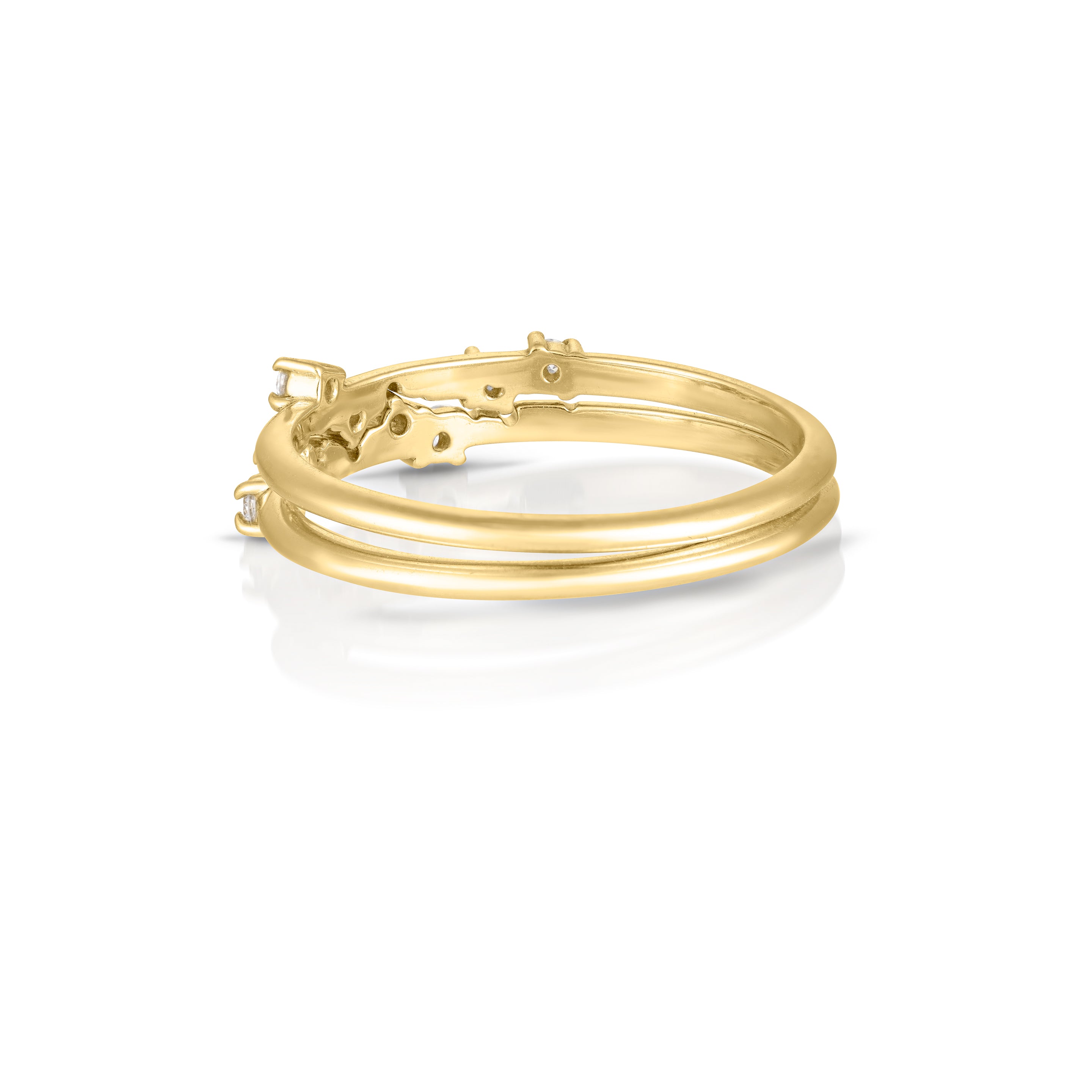 Entwine Ring Set II | White diamonds