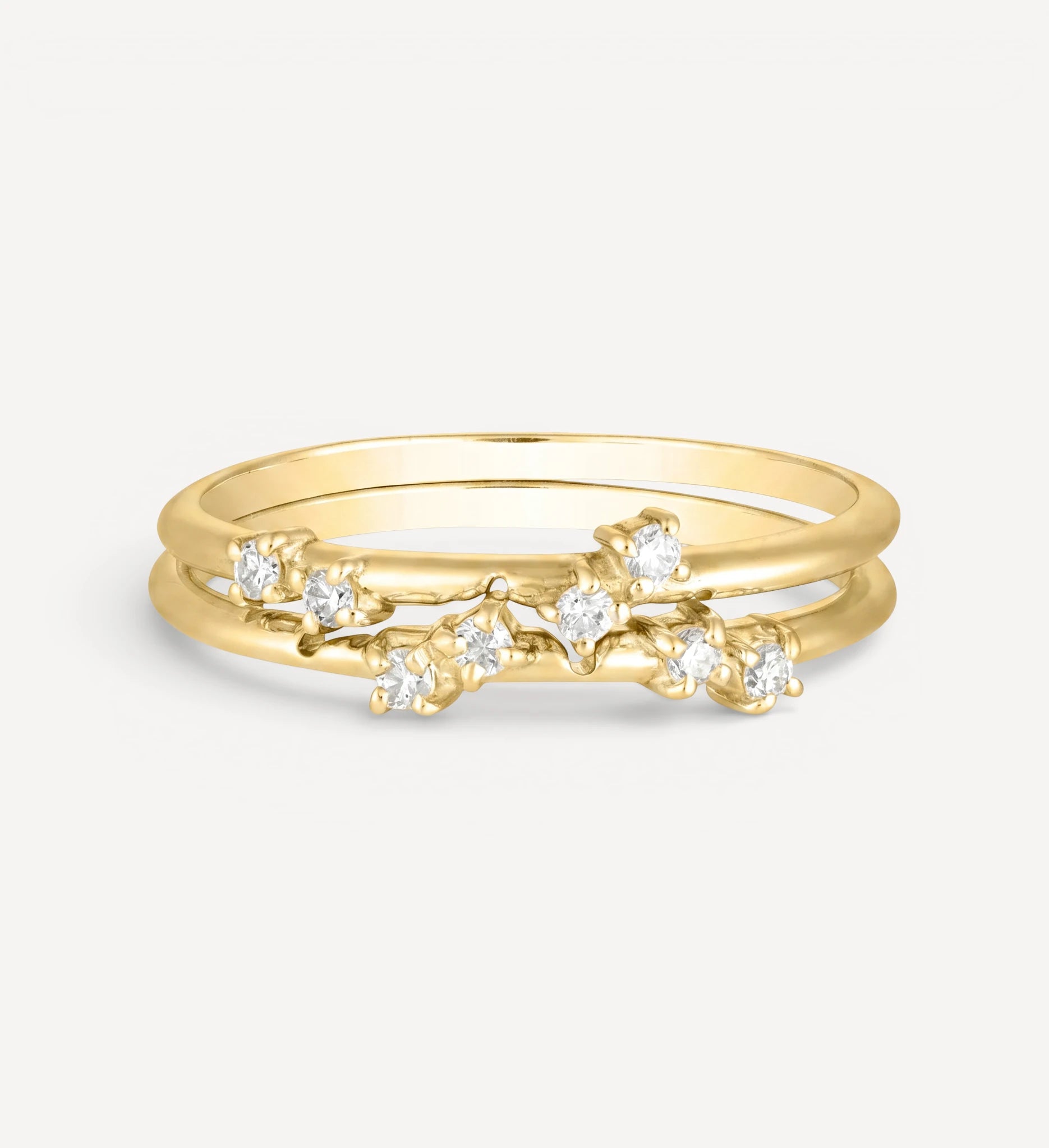 Entwine Ring Set II | White diamonds
