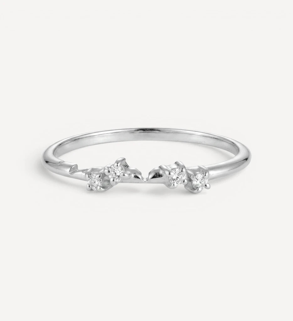 Entwine Ring Set | White diamonds