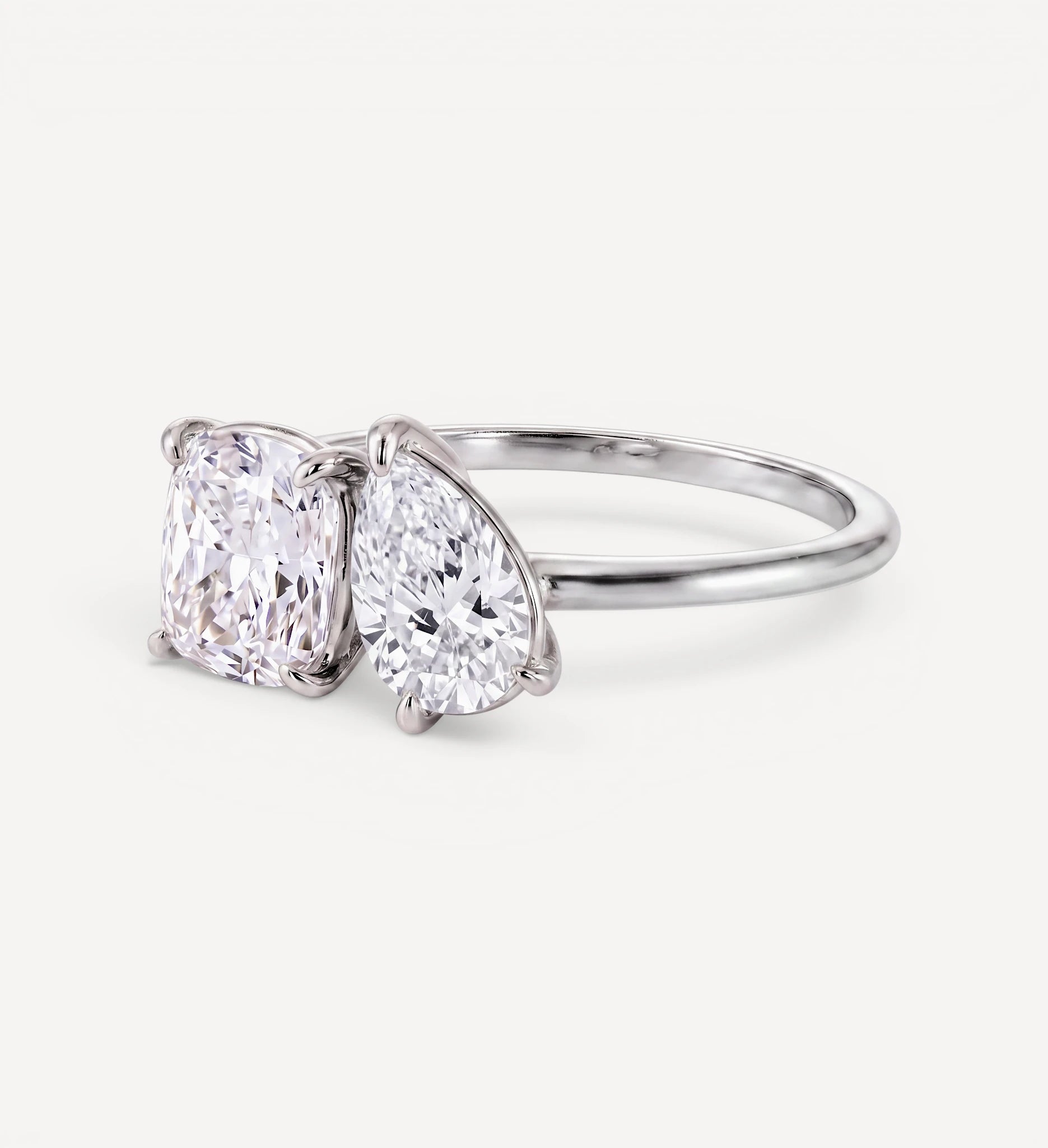 Toi et Moi | cushion & pear diamond