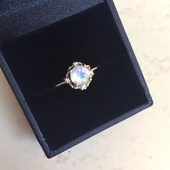 Adria | moonstone & diamonds