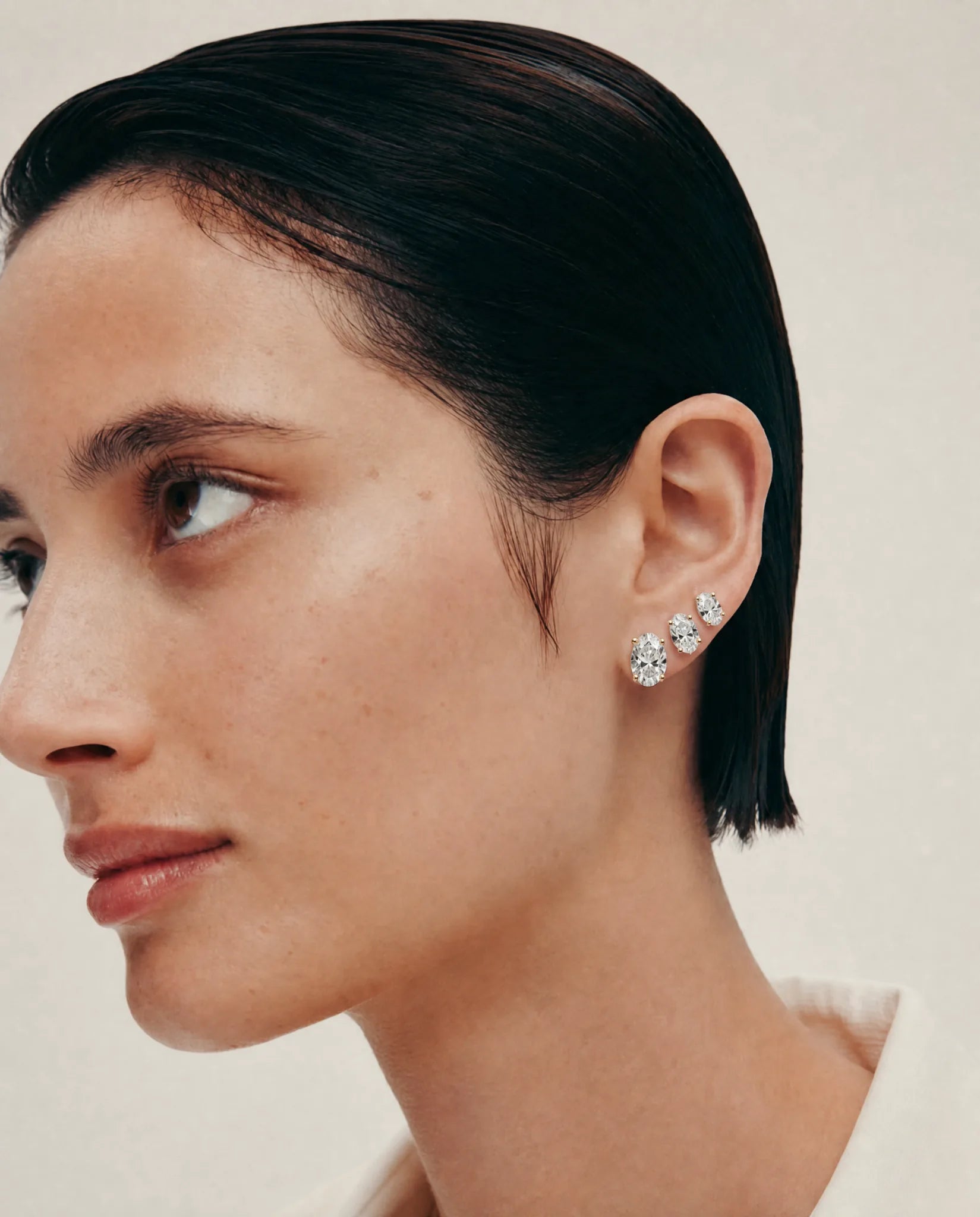 Grace Diamond Studs | Oval