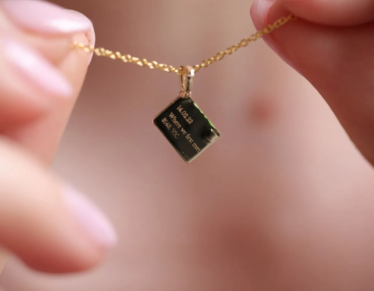 Vintage Love Letter Necklace | Engraved