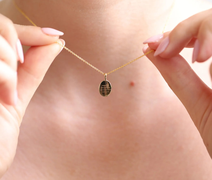 Zodiac Poem Necklace II | Oval