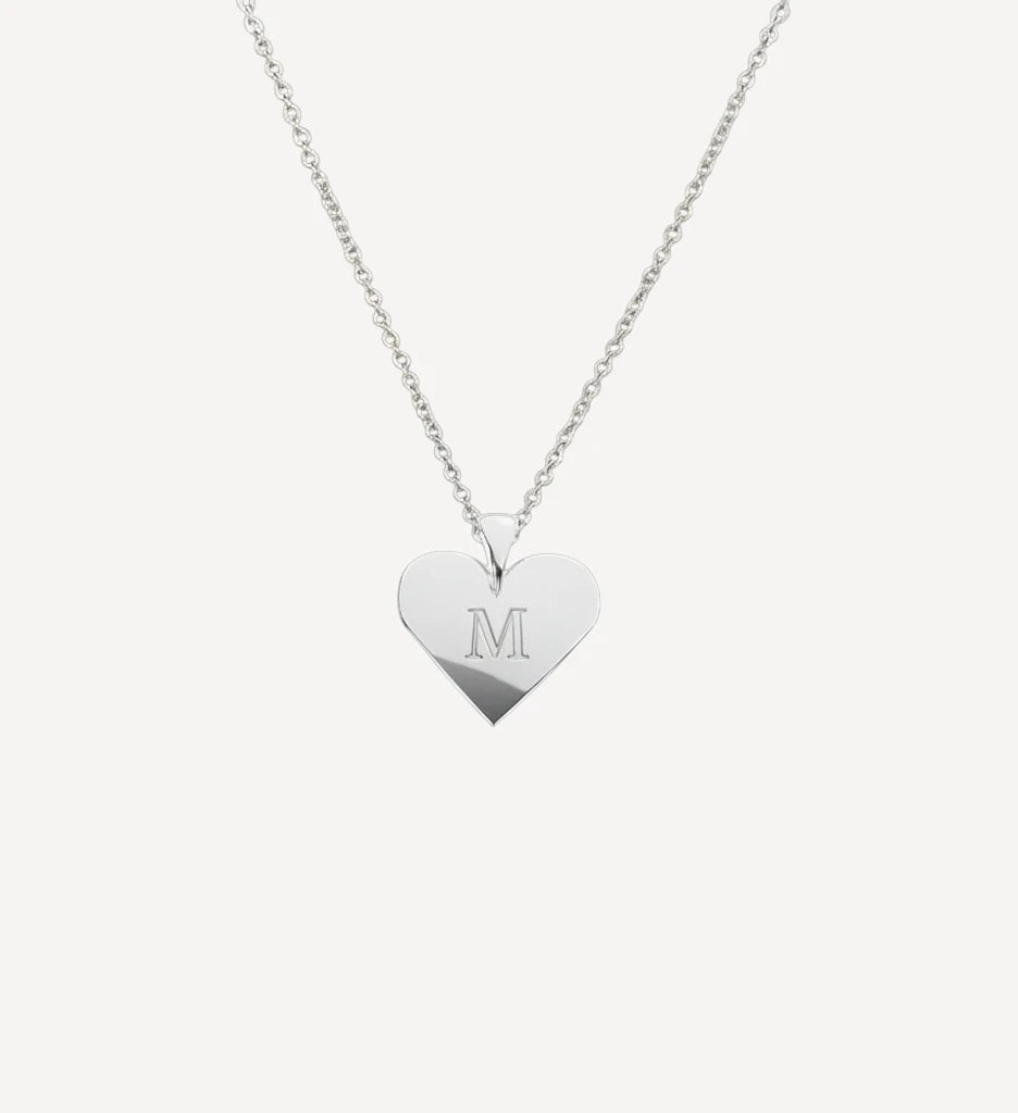 Heart Necklace II | Engraved Initial