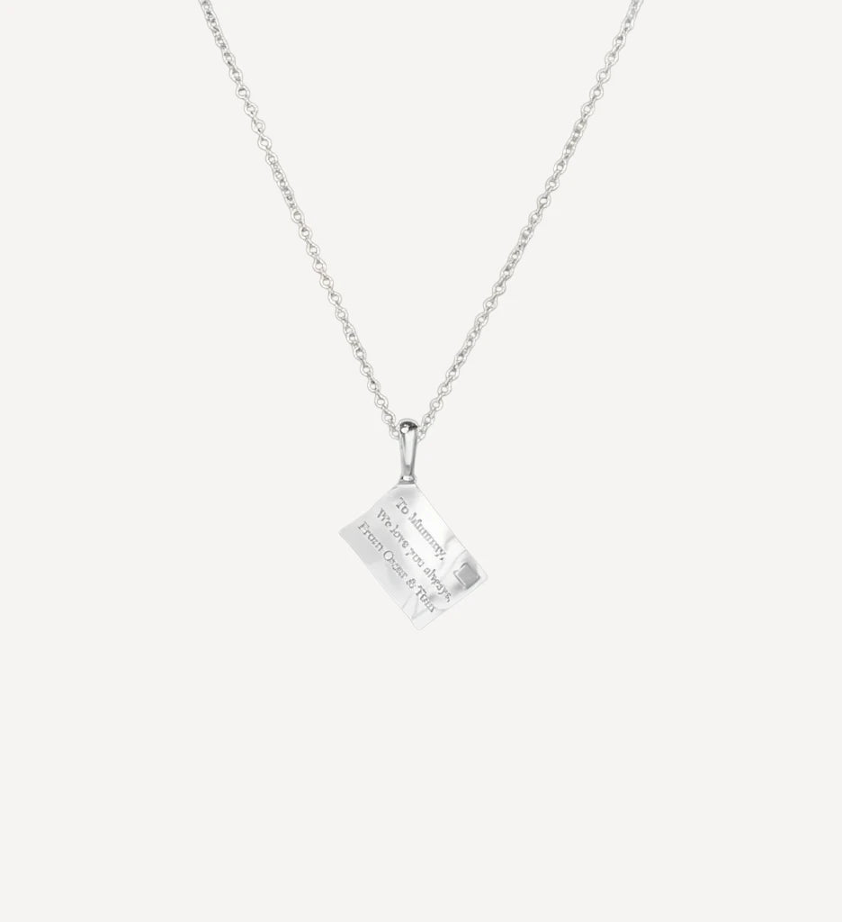 Vintage Love Letter Necklace | Engraved