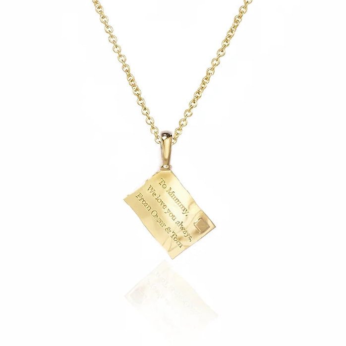 Vintage Love Letter Necklace II | Engraved