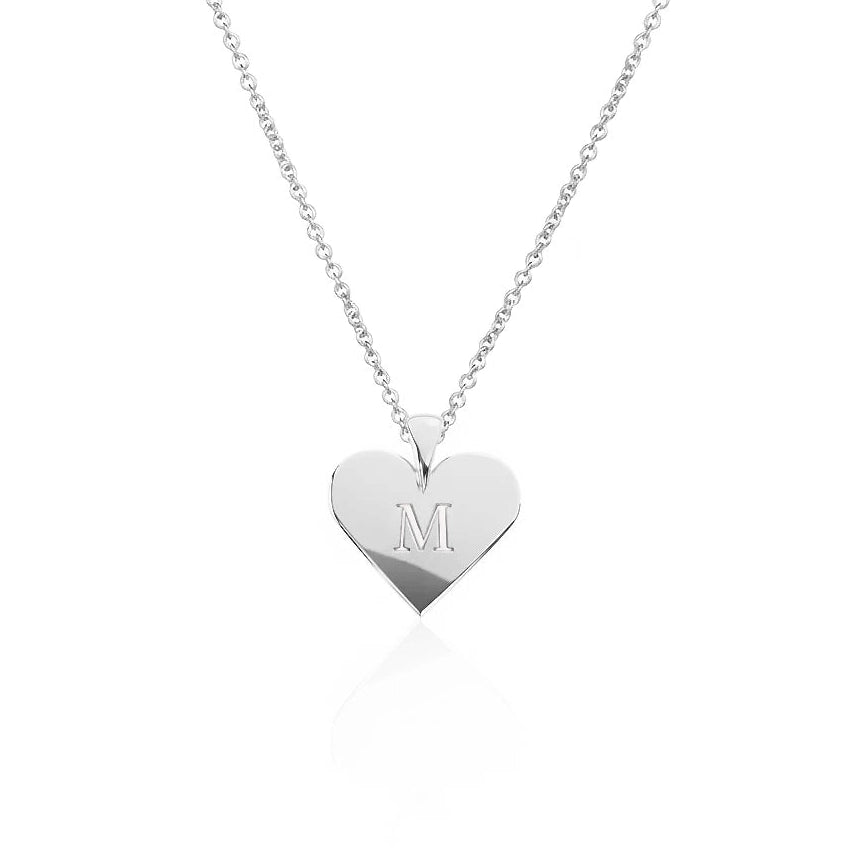 Heart Necklace | Engraved Initial