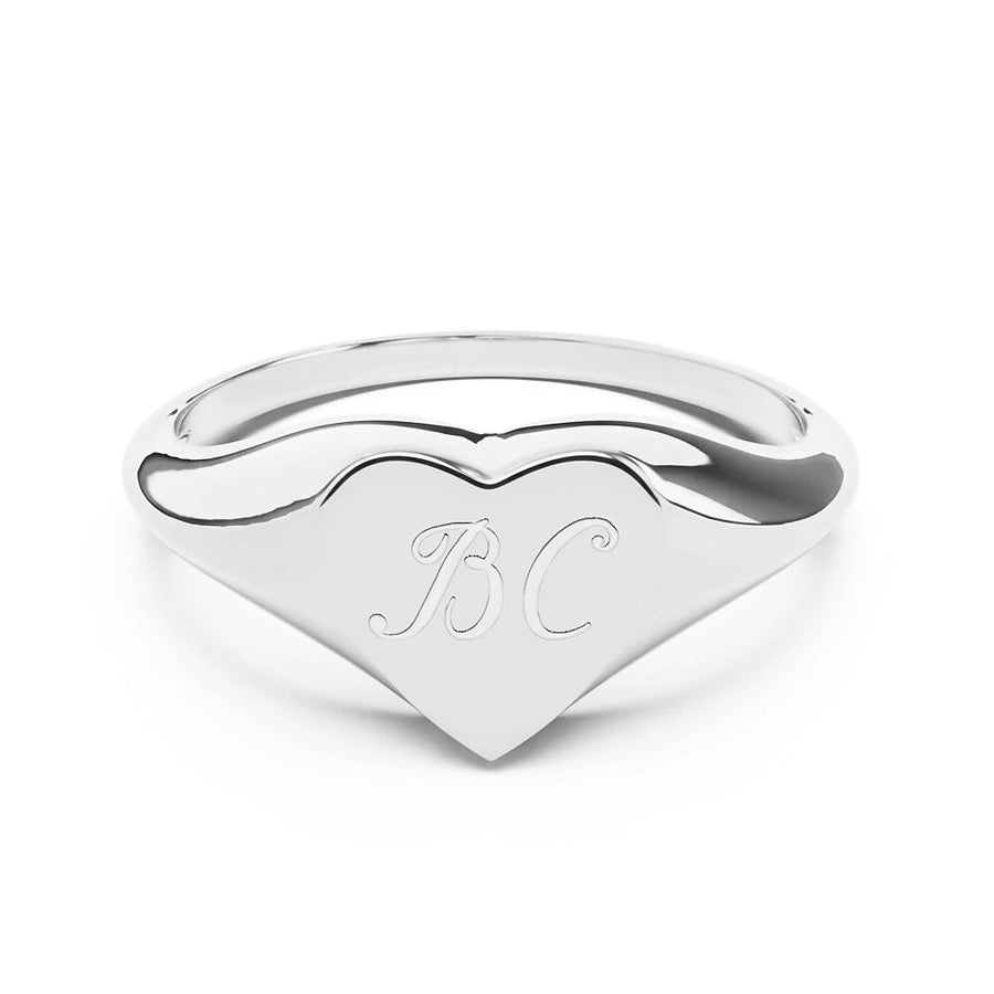 Heart Signet | Engraved Initial