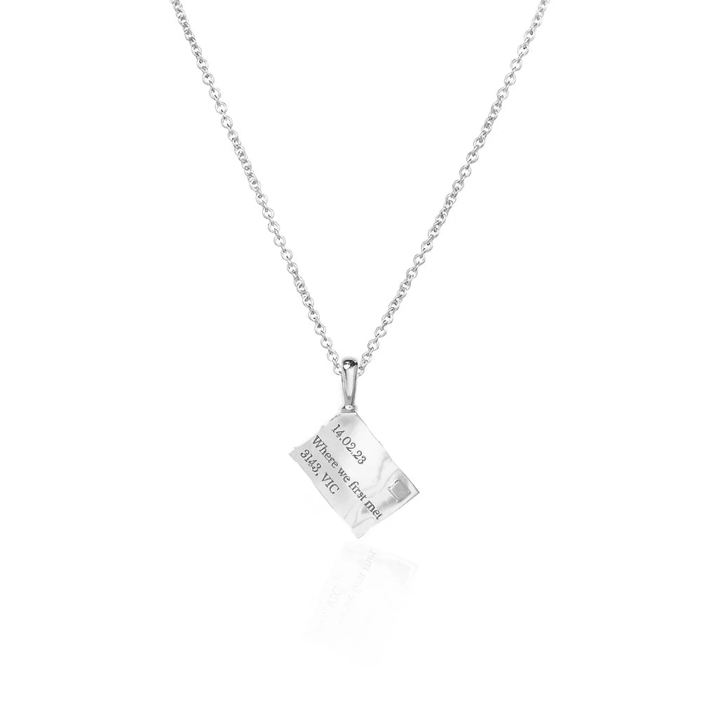 Vintage Love Letter Necklace | Engraved