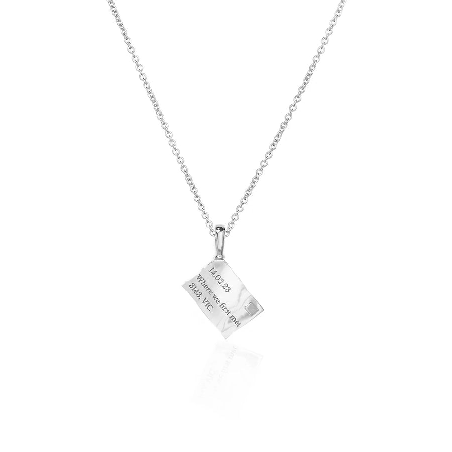 Vintage Love Letter Necklace | Engraved