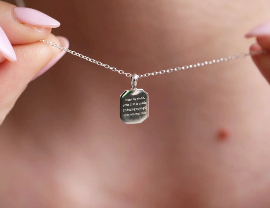 Zodiac Poem Necklace | Octagon