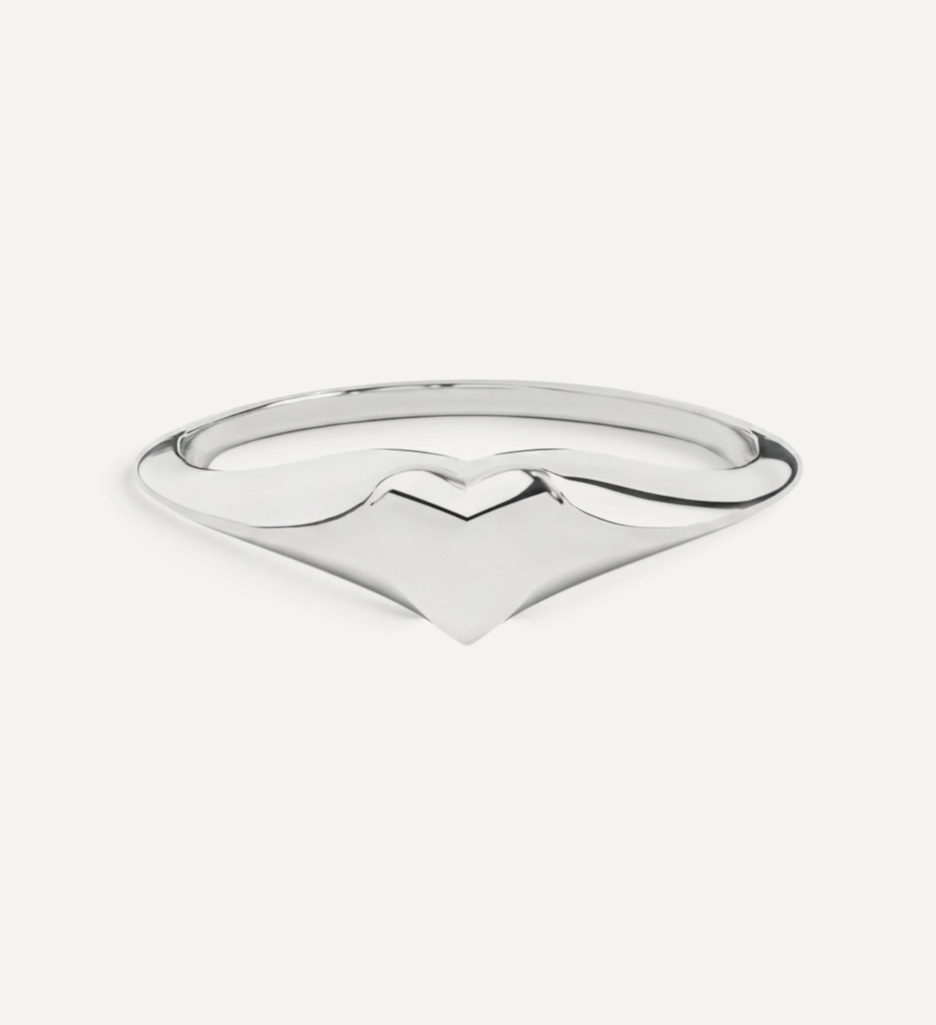 Petite Heart Signet | Engraved Initial