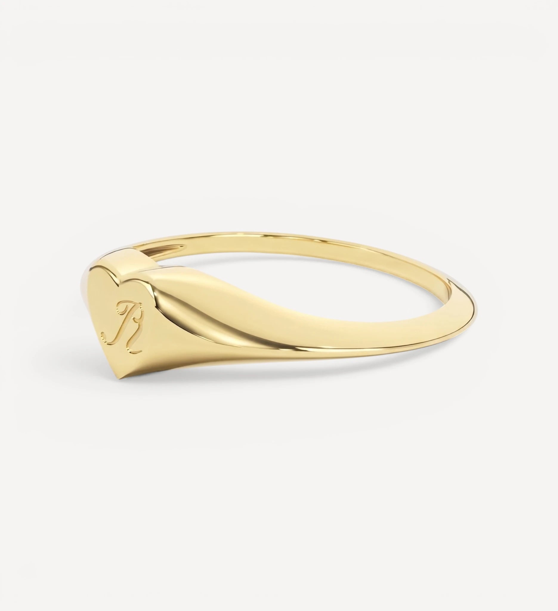 Heart Signet | Engraved Initial